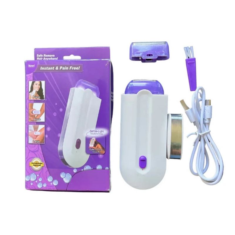 2-in-1 Rechargeable Painless Hair Remover – Face & Body Trimmer
