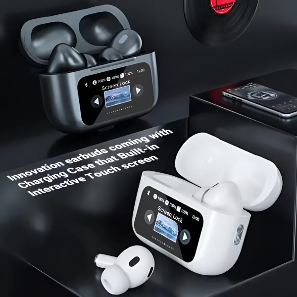 A9 Pro ANC Wireless Earbuds – Bluetooth 5.4 Smart Screen TWS