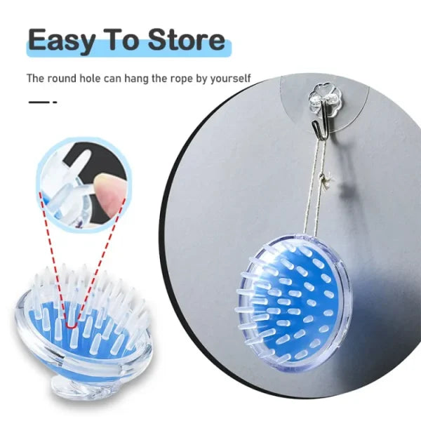 Silicone Scalp Massage & Shampoo Brush – Deep Clean Hair Wash Tool