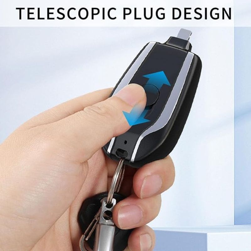 Mini Keychain Power Bank – 1500mAh Portable Emergency Charger