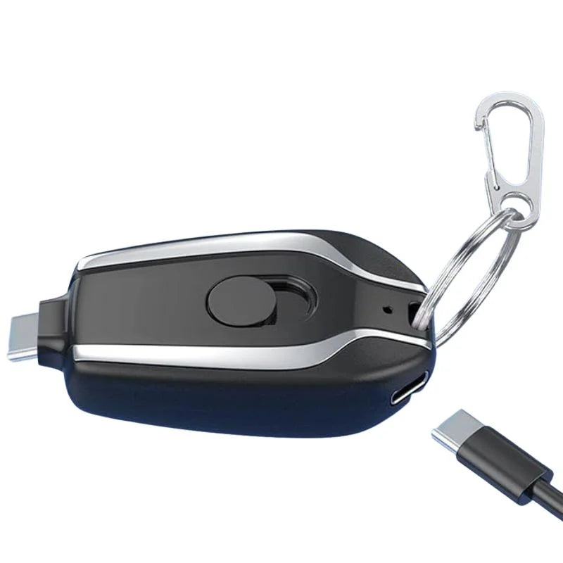 Mini Keychain Power Bank – 1500mAh Portable Emergency Charger