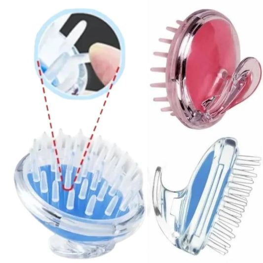 Silicone Scalp Massage & Shampoo Brush – Deep Clean Hair Wash Tool