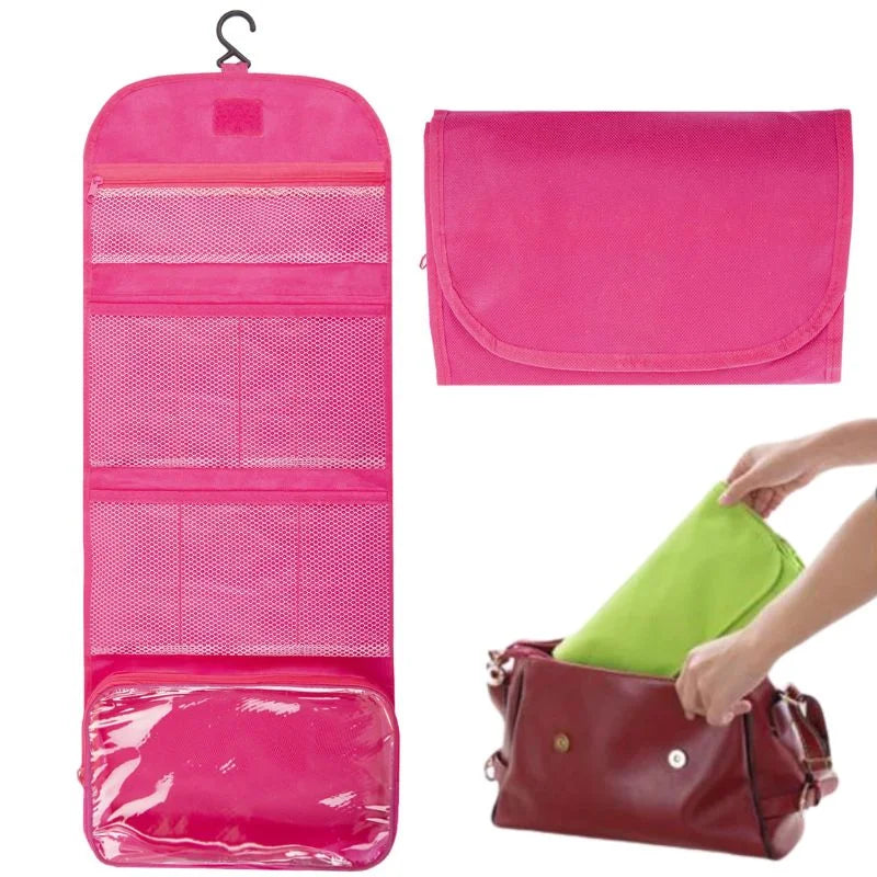 Travel Hanging Toiletry Organizer – Roll-Up Cosmetic Bag