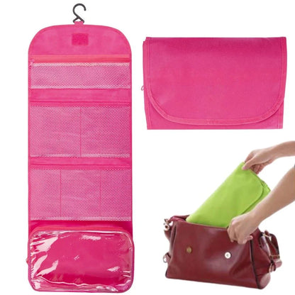 Travel Hanging Toiletry Organizer – Roll-Up Cosmetic Bag