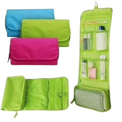 Travel Hanging Toiletry Organizer – Roll-Up Cosmetic Bag