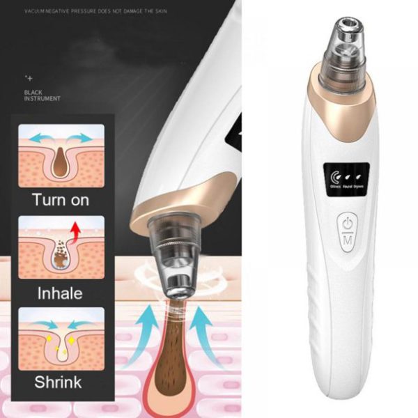 Blackhead Suction Remover – LED Display Pore Cleaner with Multi Suction Levels