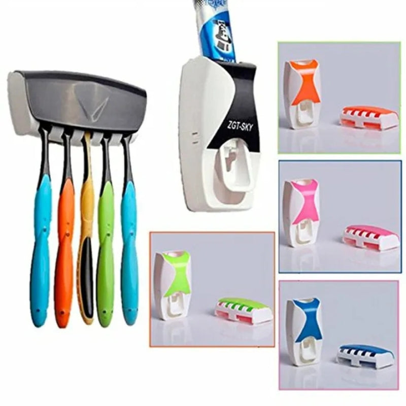 Automatic Toothpaste Dispenser – Wall Mount Bathroom Set