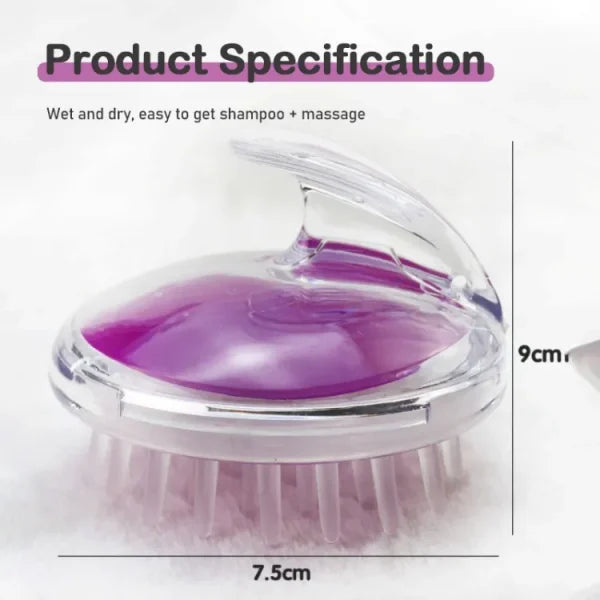 Silicone Scalp Massage & Shampoo Brush – Deep Clean Hair Wash Tool