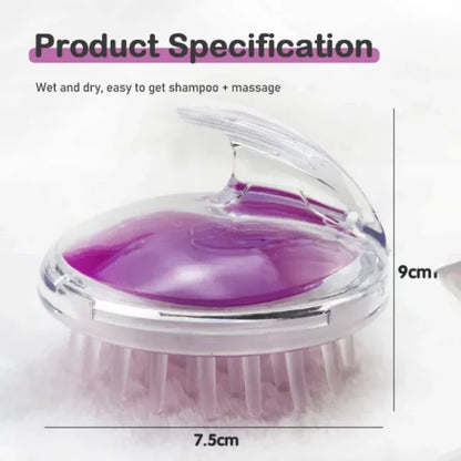 Silicone Scalp Massage & Shampoo Brush – Deep Clean Hair Wash Tool