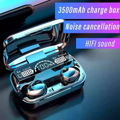 M10 Damix V5.3 Wireless Earbuds – LED Display Touch Control TWS