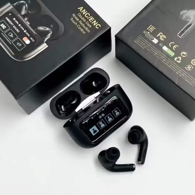 A9 Pro ANC Wireless Earbuds – Bluetooth 5.4 Smart Screen TWS