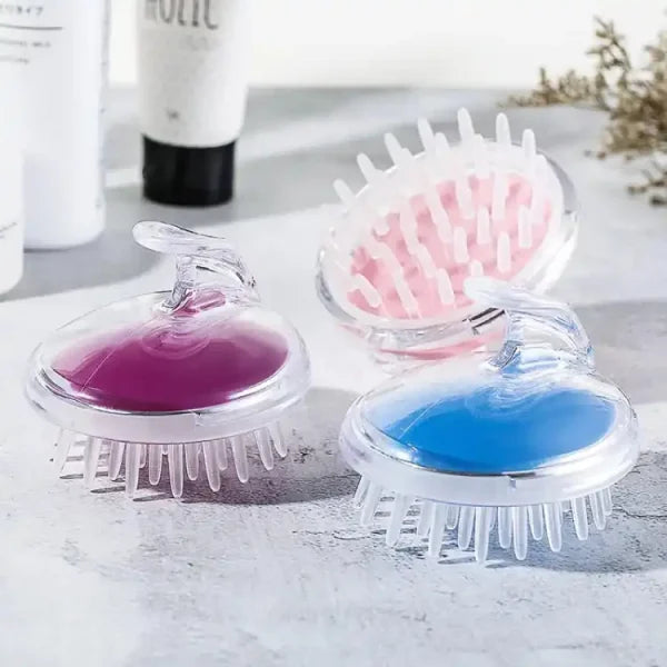 Silicone Scalp Massage & Shampoo Brush – Deep Clean Hair Wash Tool